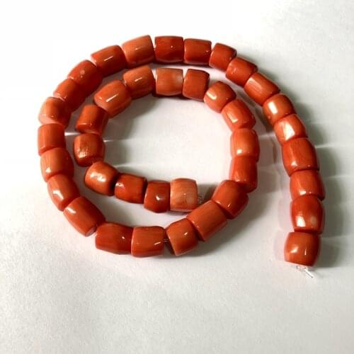 One Strand Orange Red Coral 6-10mm roundel Barrel beads gem stone coral jewelry DIY beads 15.5"/string