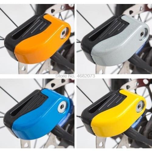 By DHL or Fedex 50pcs Universal Small Alarm Lock disc Lock Bike Mountain Anti Theft Security Bicycle Accessories Parts 4colors