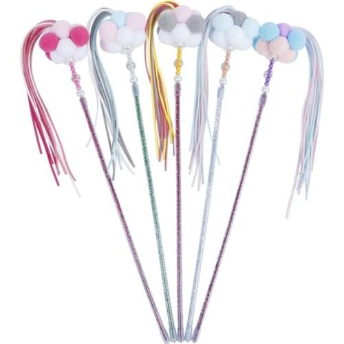 Pet Cat Interactive Toys Funny Cat Teasing Stick Cute Fairy Ball Bell Tassels Training Toys Cat Accessories Katten Speelgoed