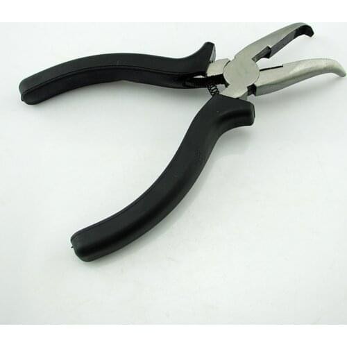 Bent Chain Nose Pliers for Jewelry Making Crafting Repair, 6 Inch, Angled Needle Nose Pliers with Rubber Grip, Bent Nose Pliers