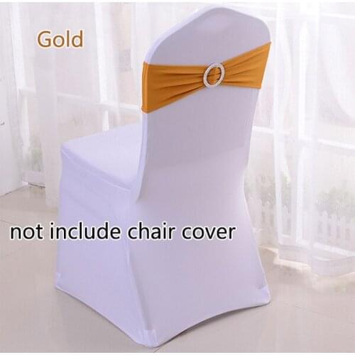 Spandex Chair Sash Wedding Events Decor Chair Bands Stretch For Chair Covers Decoration Party Dinner Banquet Chair Sashes Knot