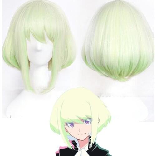 PROMARE Mad Burnish Lio Fotia 35cm Short Straight Synthetic Hair Anime Heat Resistant Cosplay Wig + Wig Cap