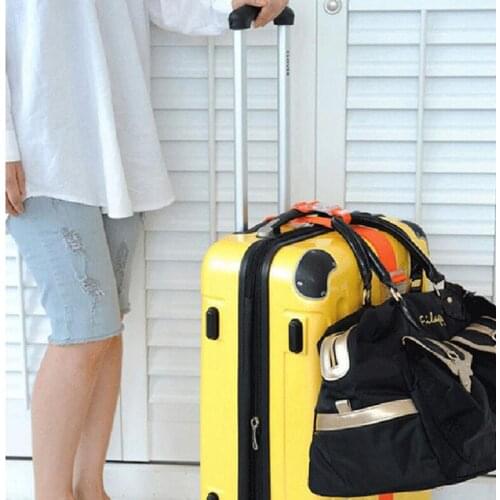 Adjustable Luggage Straps Nylon Luggage Accessories Hanging Buckle Straps Suitcase Bag Straps Belt Lock Hooks Travel