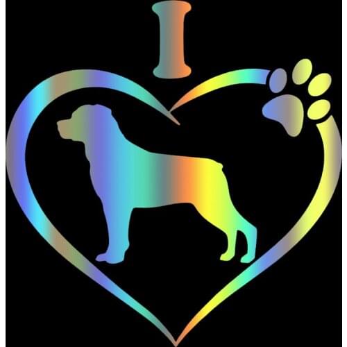 S51568 Various Sizes/Colors Car Stickers Vinyl Decal I Love My Rottweiler Dog Animal Motorcycle Decorative Accessories