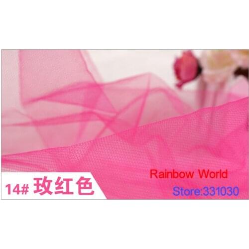 5 meter medium hardness rose mesh cloth fabric for DIY wedding veil children dress headwear material