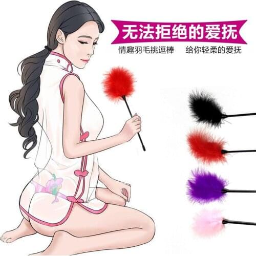 Tease Tickle Feather Stick Flirting Spanking Slapper Couples Game Props SM Sex Toys for Women Adults