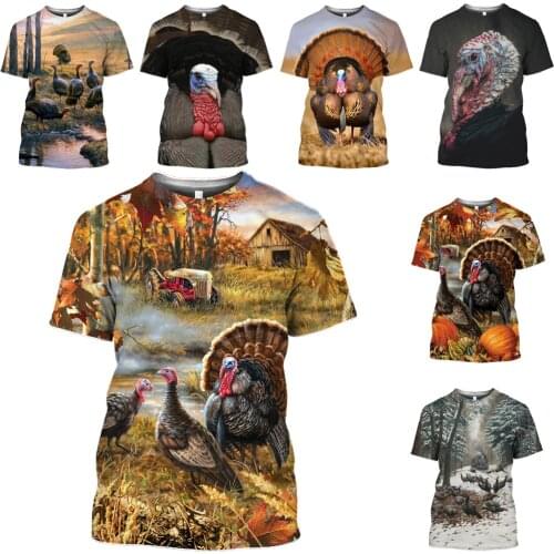 Mamba Top 3D Print Hunting Animal Wild Turkey T Shirt Men Jungle Harajuku Women Tshirt Thanks Giving Day Vacation Fun Sportswear
