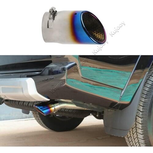 Burnt Blue Stainless Steel Car Tail Pipe Exhaust Pipe Trim for Toyota 4Runner 2019
