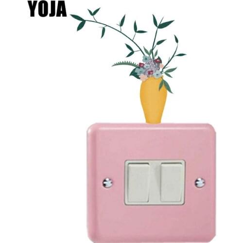 YOJA Potted Plants Of Literary Style Switch Decal Wall Sticker PVC Home Decoration High-quality 8SS0533
