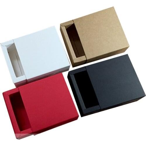10Pcs Essential Oil Box Kraft Paper Box Small Jewelry Packaging Box Drawer Box Handmade Soap Gift Box