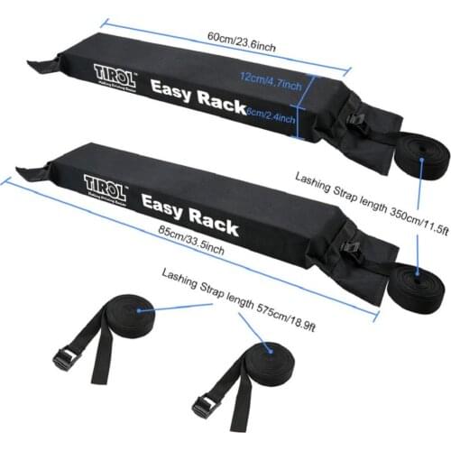 2 Sets Car SUV Roof Top Cargo Carrier Soft Racks Luggage Travel Load