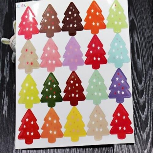 20pc/set sealing sticker for candy cookie box bag chocolate paper gift package Birthday Party favor DIY star tree design