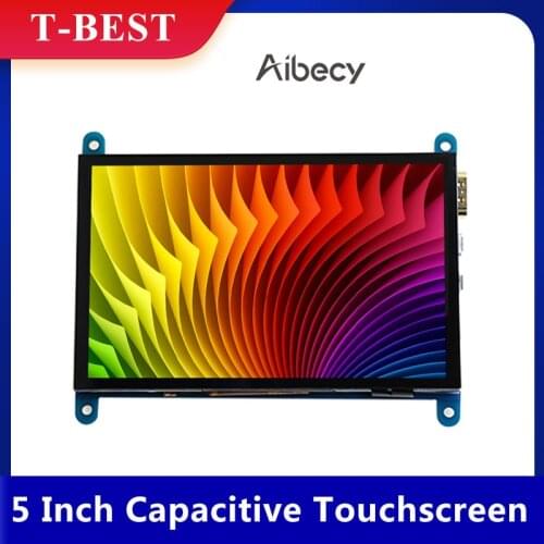 Aibecy 5 Inch HD Capacitive Touchscreen Display 800*480 Resolution Small Portable Monitor with USB HD Interface