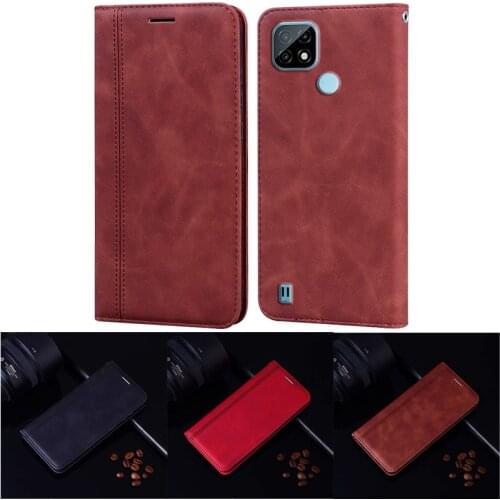 Phone Cover For Realme C21 Case PU Leather Luxury Wallet Magnetic Fashion Capa Stand Case For Realme C21 Protector Cover Coque