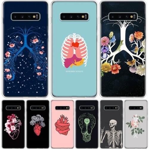 Human Organs Brain Phone Case for Samsung Galaxy S10 S20 Ultra Note 10 9 8 S9 S8 S7 J4 J6 J8 Plus Lite + Popular Cover Capa