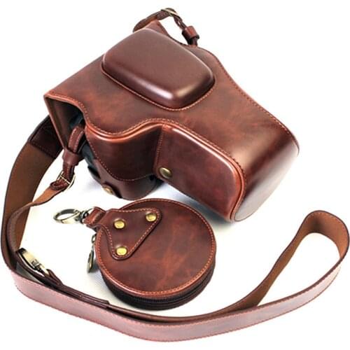 PU Leather Case Camera Bag cover For Nikon D3200 D3100 D3400 D3300 18-55mm Lens DSLR shell With Bottom Battery Opening