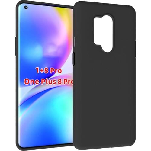 Black Matte Non-Slip Skid-proof Soft TPU Transparent Silicone Clear Case Cover for Oneplus 8 Pro ( 1+8 Pro)