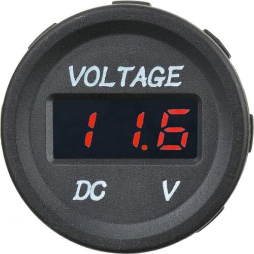 DIY DC 3-30V Digital Voltmeter Voltage Tester Red Blue Green Bright LED Display for Solar Battery Monitor Car Motor Panel Mount