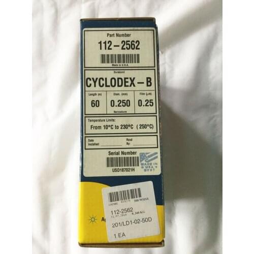 For 112-2562 Agilent GC Column CYCLODEX B 60M, 0.25mm, 0.25u