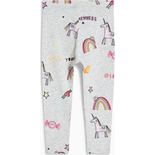 Jumping Meters Baby Girls Leggings Unicorn Animal Applique Printed Kids 100% Cotton 2018 Brand Children Trousers Pants Clothes