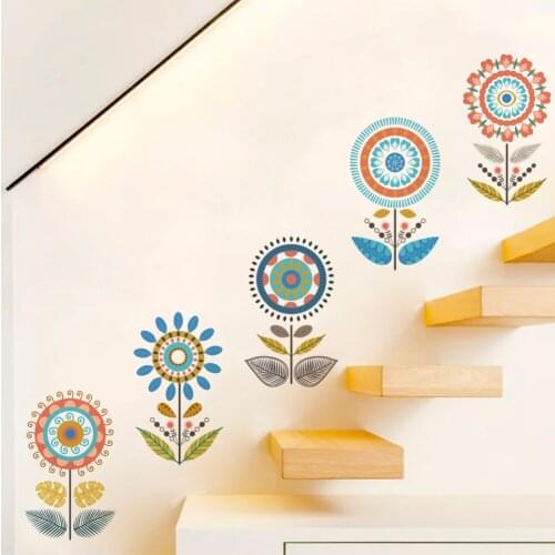 Beautiful Garden sunflower flower 3d effect wall Stickers DIY Wall Decal Home decor Living Room Bedroom Window Baseboard