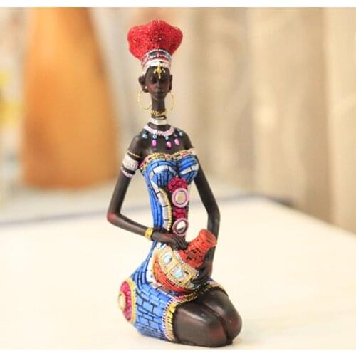Creative African female characters ornaments Home Furnishing accessories European style living room desktop features decoration