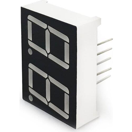 MCIGICM 10pcs Common Anode 2 Bit digital Tube 0.56" 0.56in. Red LED Display 7 segmentos LED Digital tube