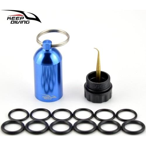 KEEP DIVING Aluminum Alloy Mini Scuba Tank with One Pick Needle and O-rings for Ding & Yoke Scuba Diving Accessories