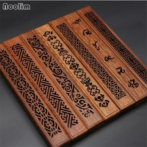 NOOLIM Creative Wooden Line Incense Burner Sandalwood Incense Burner Use In Home Dining Room Teahouse Decoration