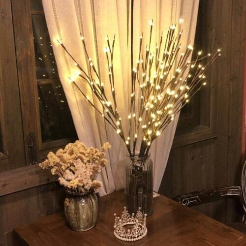 Christmas 20LEDs Willow Branch Lamp Strings Light Wedding Party Tree Decoration Artificial Plants Tree Branch Light
