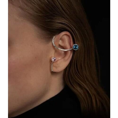 Contracted Wind Restoring Ancient Ways Ear Clip Punk Hip-hop Exaggerated Ear Clip Two Color Optional Women Jewelry Accessories G