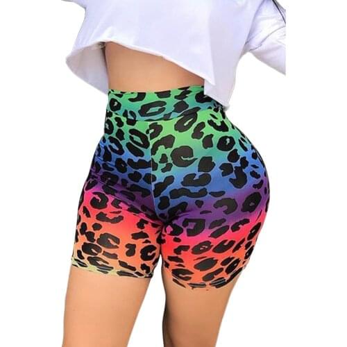 Sexy Print High Waist Hot Pants Women Bodycon Fitness Running Jogging Sports Casual Cycling Shorts Yoga Shorts Streetwear
