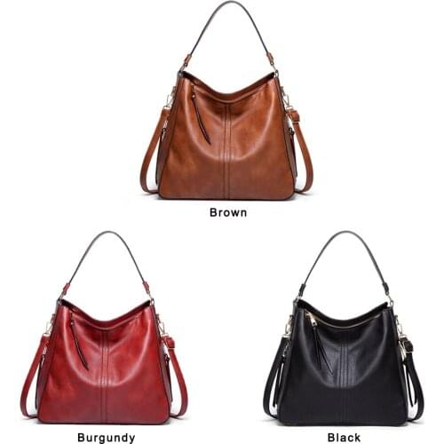 2021 New Leather Handbags Women Tassel Luxury Handbags Designer Handbags High Quality Retro Tote Bag Female Shoulder Bag