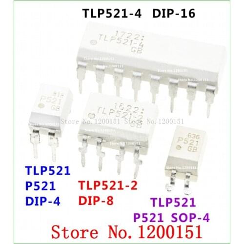 TLP521-4 DIP-16 TLP521-2 DIP-8 P521 TLP521 DIP-4 SOP-4