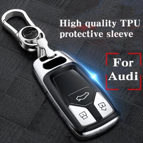 Hight quality TPU+ABS Car Key Cover Case for For Audi A1 A4 A5 A6 A7 A8 Q5 Q7 Q8 R8 RS4 RS5 RS6 RS7 Intelligent Remote Keyless
