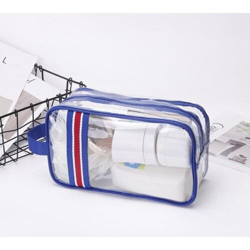 Waterproof PVC Cosmetic Bag Outdoor Travel Large Capacity Transparent Toiletries Organizer Casual Shopping Portable Pouch