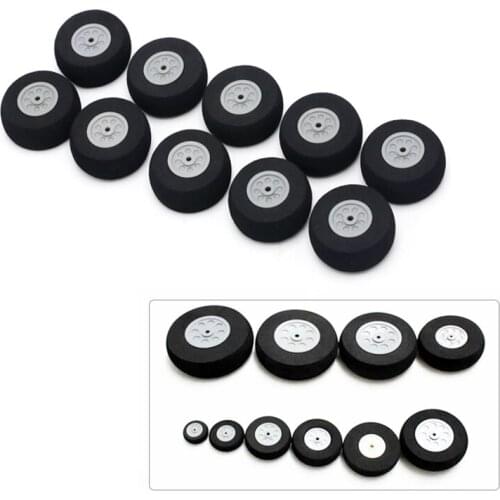 10pcs/lot High quality Airplane Wheels 30mm 40mm 55mm 65mm 75mm Airplane sponge wheels