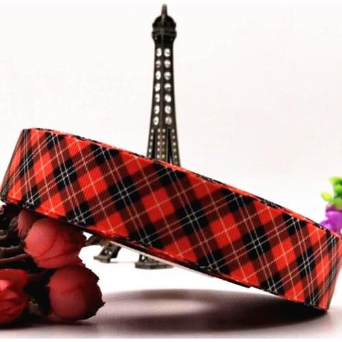 25mm new plaid ribbon DIY gift bow packaging manual material.10 yards Grosgrain ribbons