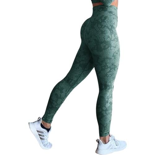 Yoga Pants Women Tights Camouflage High Waist Seamless Leggings Sport Fitness Squat Proof Elastic Running Athletic Active GYM