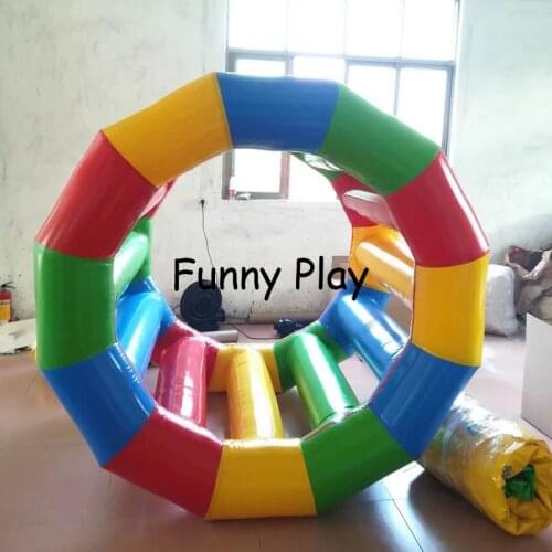 Human hamster inflatable water roller ,yellow color inflatable water wheel for water park water sport game inflatable water roll