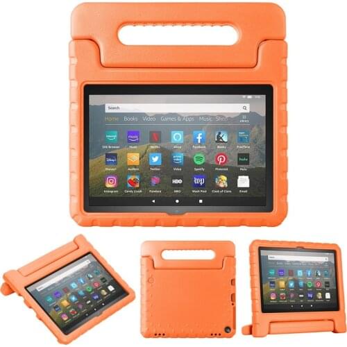 For Fire HD 8 2020 Case Kids Cover Shock Proof EVA Foam Hand-Held for Kindle 10th Generation Tablets Cases