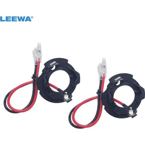 FEELDO 10pcs Car H7 LED Headlight Bulb Retainers Clip Holder For Volkswagen Golf5 MK5 GTI Jetta LED Bulb Base Socket Adapter