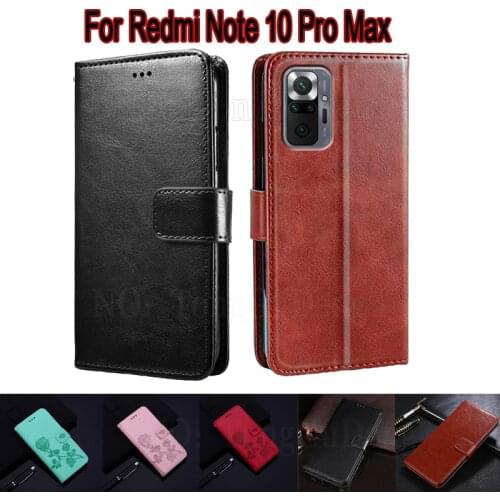 Leather Case For Xiaomi Redmi Note 10 Pro Max Cover Flip Wallet Funda Book For Redmi Note10 Pro Max Case Phone Protective Shell