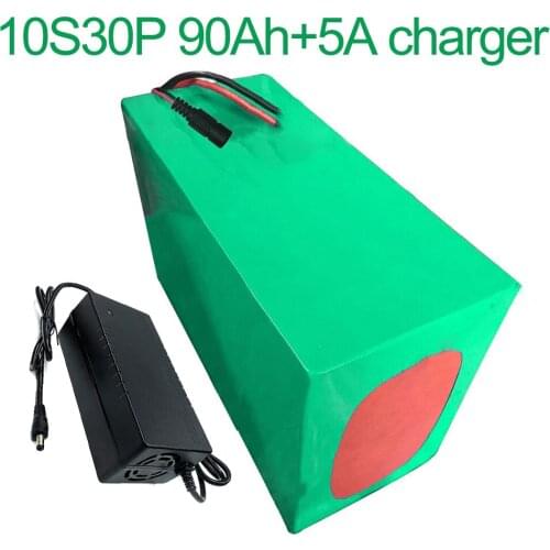 With 5A charger 36V 90Ah 10S30P 18650 Li-ion Battery Pack E-Bike Ebike electric bicycle 42V 300x195x140mm