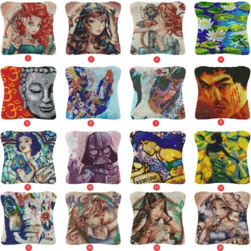 Buddha Creative Pattern Latch Hook Cushion Cover Style Pillow Cover For Home Sofa Car Decorative Throw Pillowcase