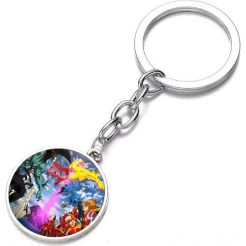 Japan anime Crybaby Keychain Bronze Silver black Glass Dome Key Chain Bag Charm necklace Key ring Holder Kids boys girl Gift