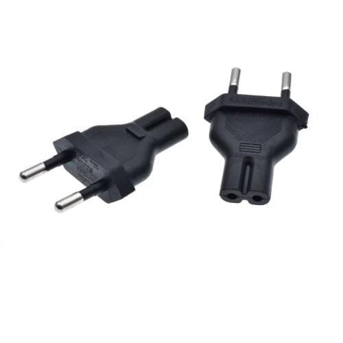EU TO IEC320 C7 conversion plug, European 2 Pin to IEC 320 C7 AC adapter plug
