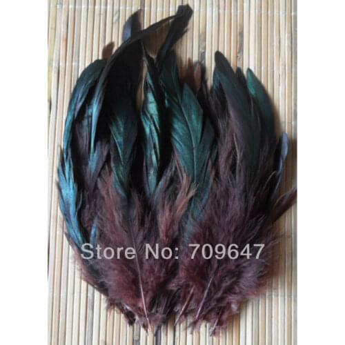 Pluimen Decoratie! 100Pcs/Lot! 6-8" Coffe Colour Dyed Badger Saddle Rooster Feathers for Hats,Jewelry Making,Fly Tying