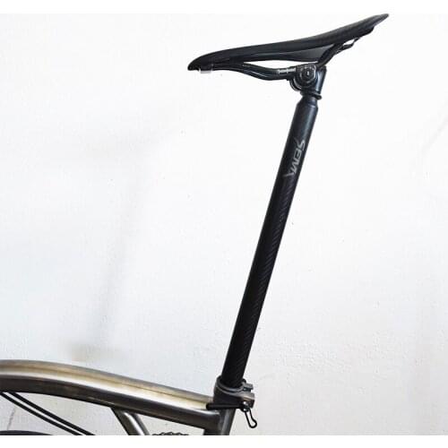 Folding Bike Seatpost Seat Post Full Carbon Fiber Road Bicycle Parts 31.8*530mm-580mm 186g Lightweight Bmx For Brompton