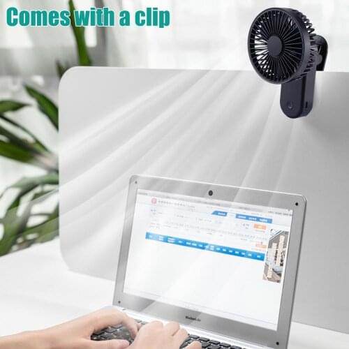 USB Charging Handheld Fan 1200mAh USB Portable Fan Clip On Mini Desk Magnetic Clip Fan Desktop Fan With 3 Speeds